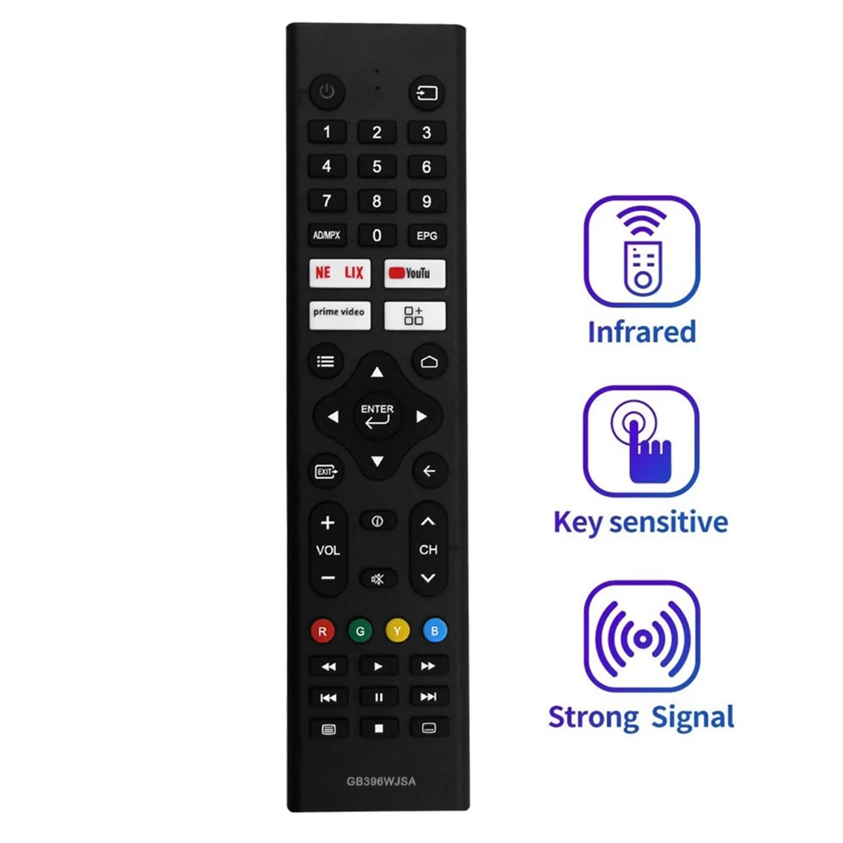 A57G-GB396WJSA Replace Remote Control for Sharp LCD TV 2TC32DF1I 2T-C50DF1I 2T-C42DF1I