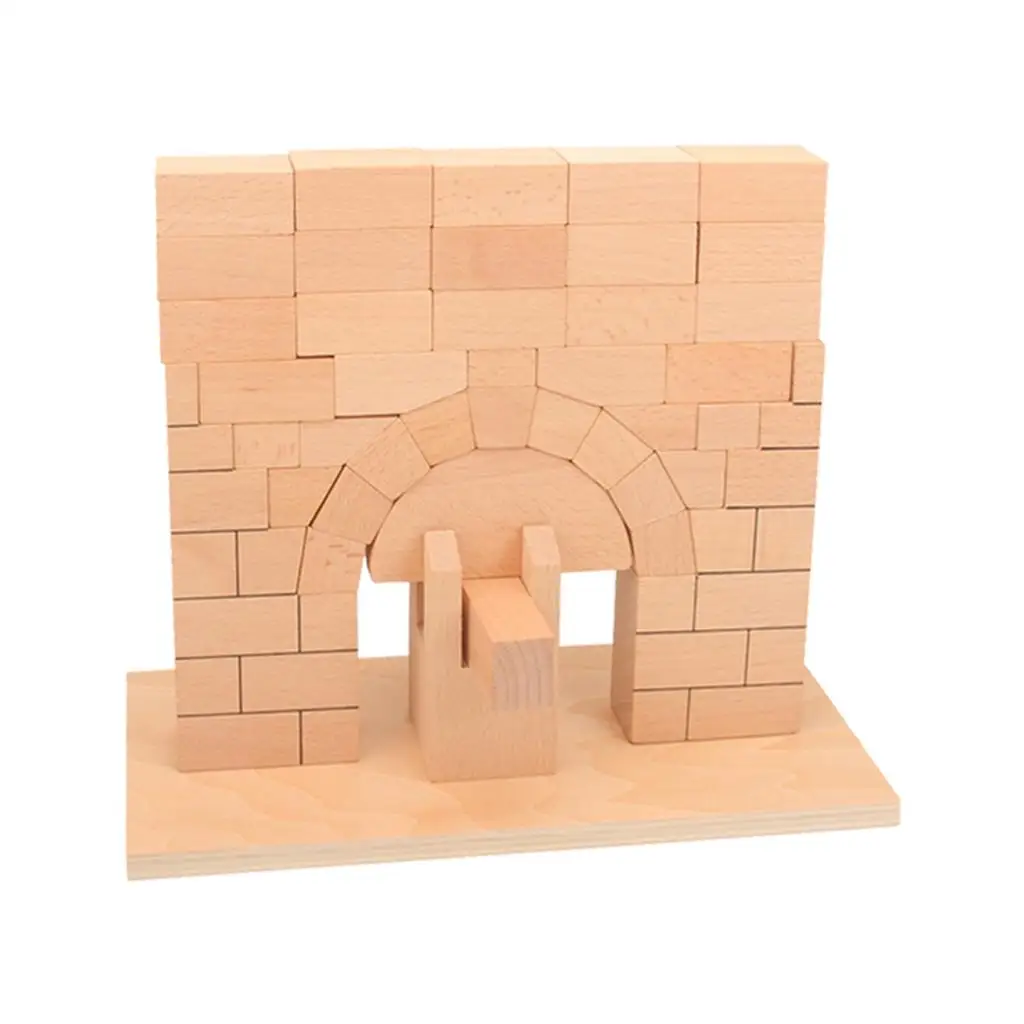 Kids Wooden Blocks Toys Roman Bridge Building Set Montessori Educational Toy for Toddlers Preschool Learning Creative Stacking
