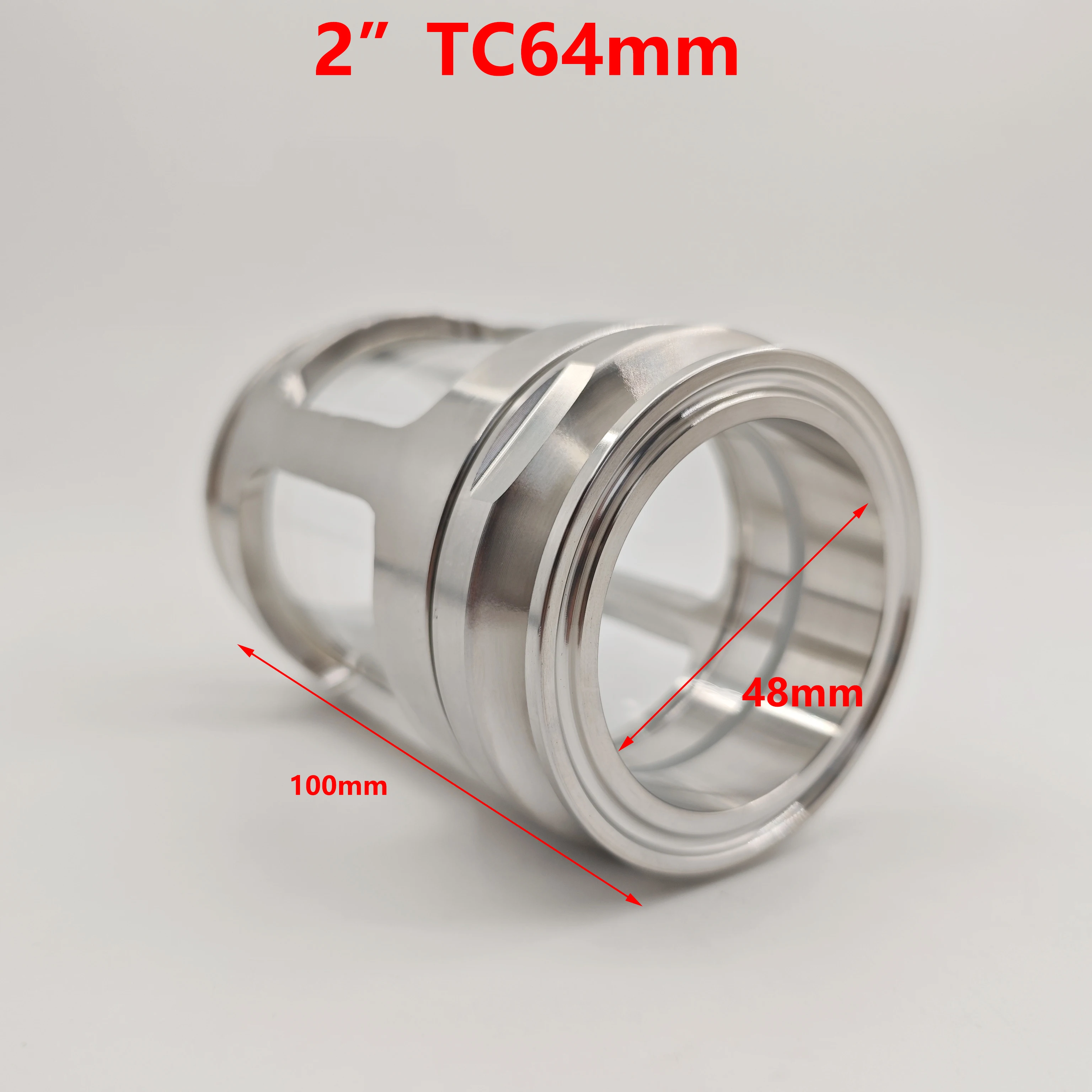 2inch(TC64mm) Compact Sight Glass Tri Clover Compatible Ends Minimalisti 100mm height.c Model  SS304stainless