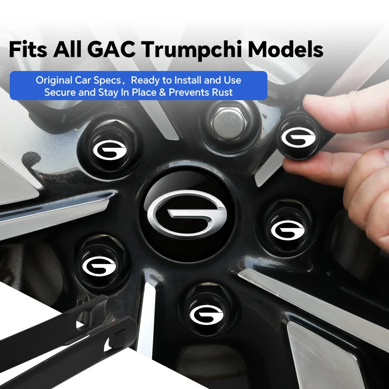 

For Trumpchi GAC GS5 Emzoom 2024 2025 Car Wheel Lug Nut Covers Anti-Rust Anti-Corrosion Hub Bolt Caps Protection Accessories
