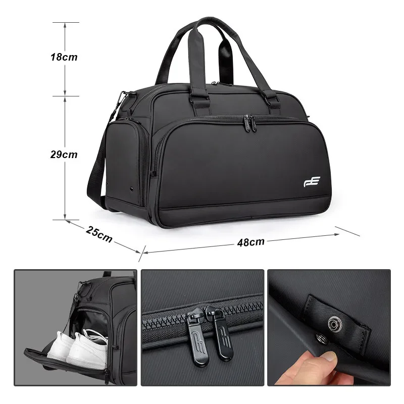 Outdoor waterproof portable equipment Separate shoe bag area PlayEagle Golf black and white clothing bag