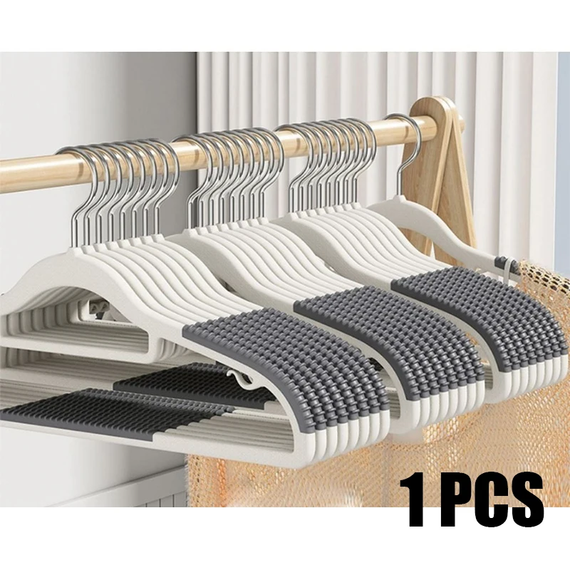 

1Pc White/Grey Multifunctional Wet and Dry Household Hanger Suitable for Hanging Clothes Bedroom Wardrobe Anti-Slip Home Storage
