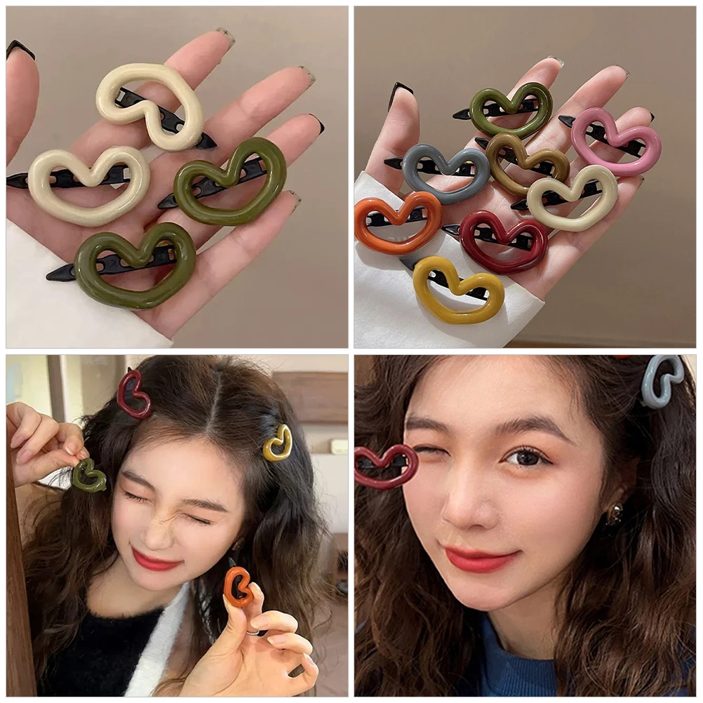 

48pcs Heart Hair Clips For Women Girls Small Hairpin Styling Tool Lightweight Wedding Graduation Decoration Hair Accessories