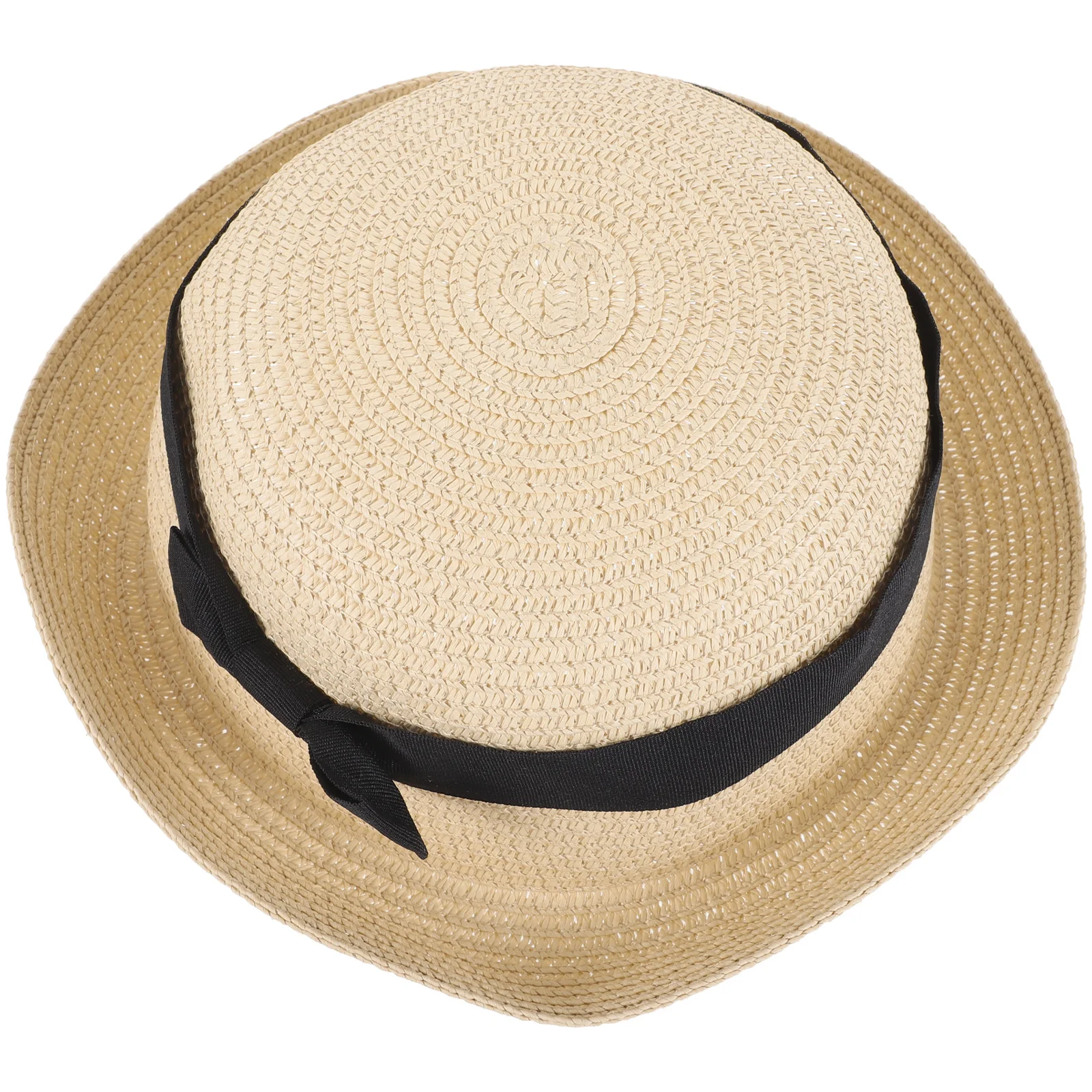 

Dome Summer Sun Hat Beige Bowler Beach Cap Foldable Free Size 56cm 58cm Straw Blend Wide Brim Women