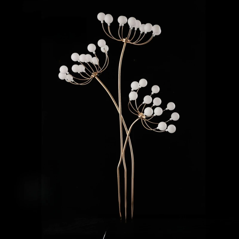 Wedding wrought iron electroplating luminous 24-head dandelion street light wedding stage arrangement banquet hall decoration
