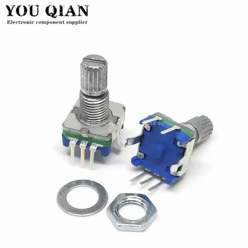 5PCS Plum handle 15mm 20mm rotary encoder coding switch / EC11 / digital potentiometer with switch 5 Pin