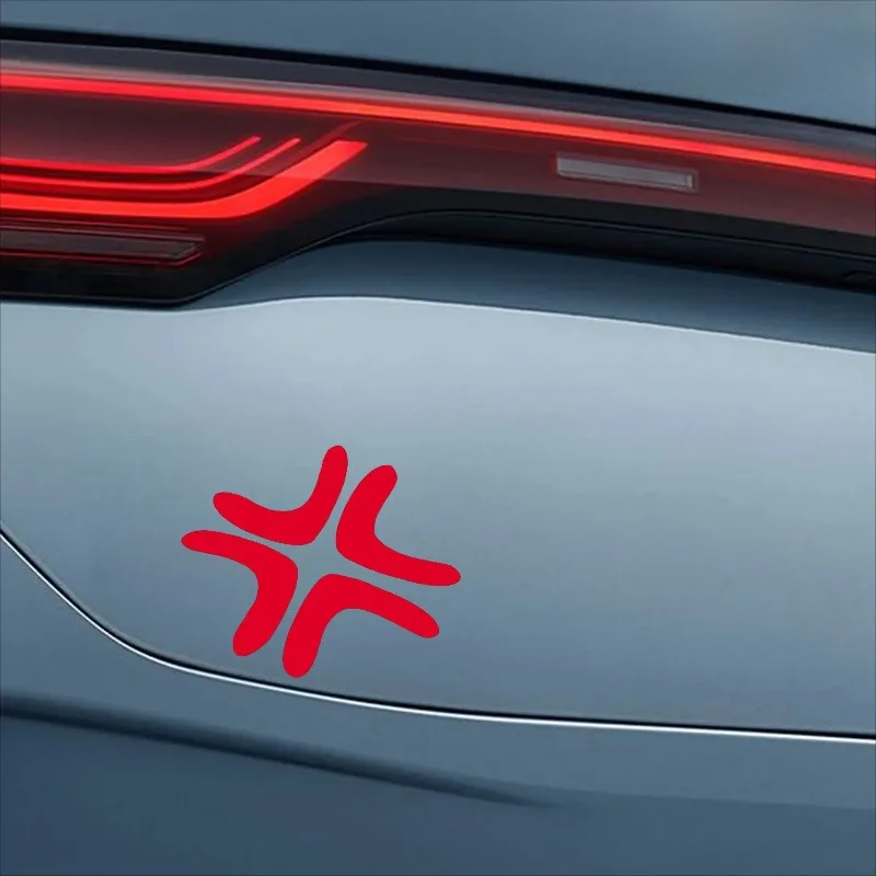 Cartoon angry sign; electric motorcycle self-driving  body window helmet machine box bag waterproof reflective sticker