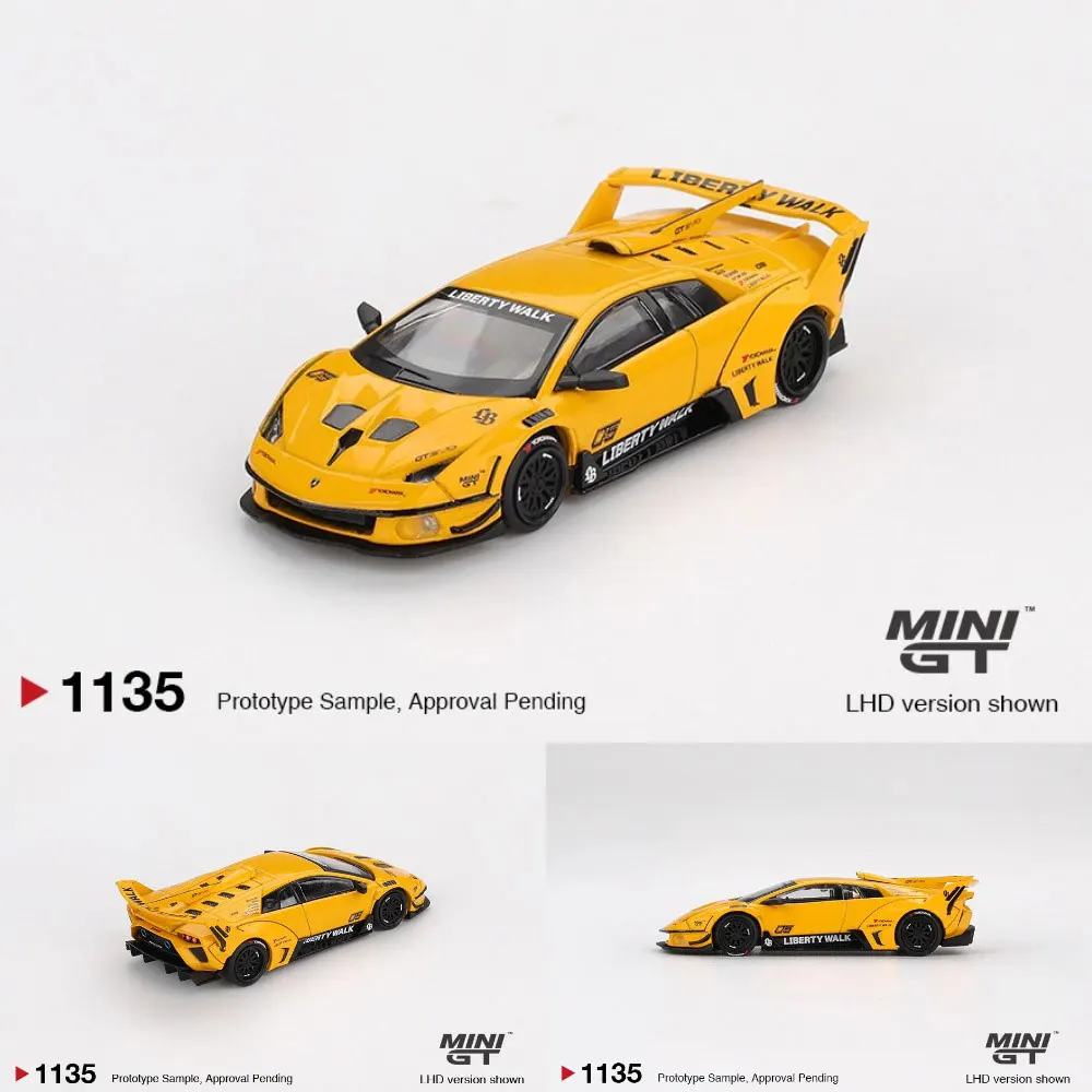 

Предпродажа MINIGT 1/64, литая под давлением модель автомобиля LB-Silhouette WORKS MURCIELAGO GT Evo, желтая блистерная упаковка, высокая производительность