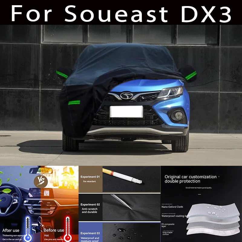 For Soueast DX3 Outdoor Protection Full Car Covers Snow Cover Sunshade Waterproof Dustproof Exterior Car accessories