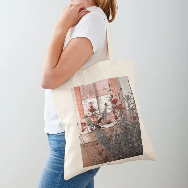 

Two Roadrunners Tote Bag custom fabric bag Women's bag Canvas tote bags cloth bags