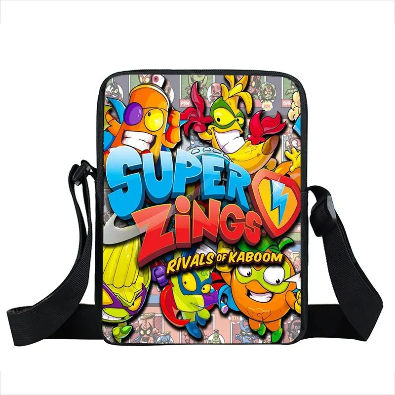 Cartoon Super Zings Mini Messenger Bag Children Game Teenagers Boys Girls High-capacity Crossbody Bags