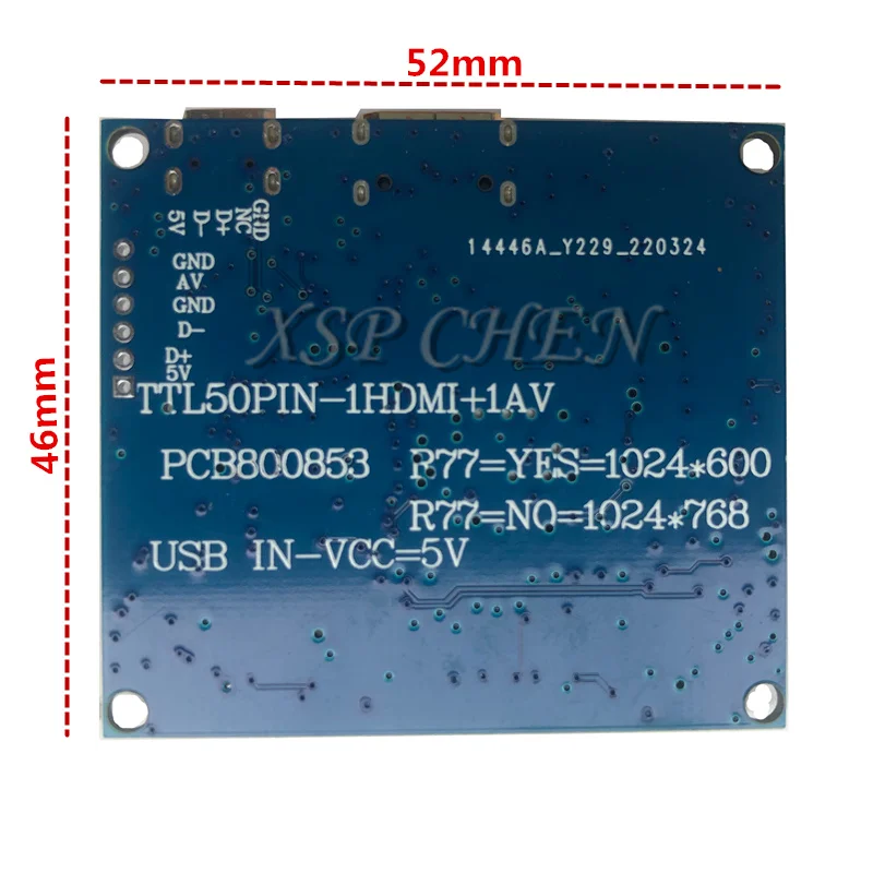 Mini Driver Board 40 Pin HJ080IA-01E LCD Controller HDMI Compatible EJ080NA-04C HJ080IA-01F 1024*768 LCD Panel Micro-USB5V