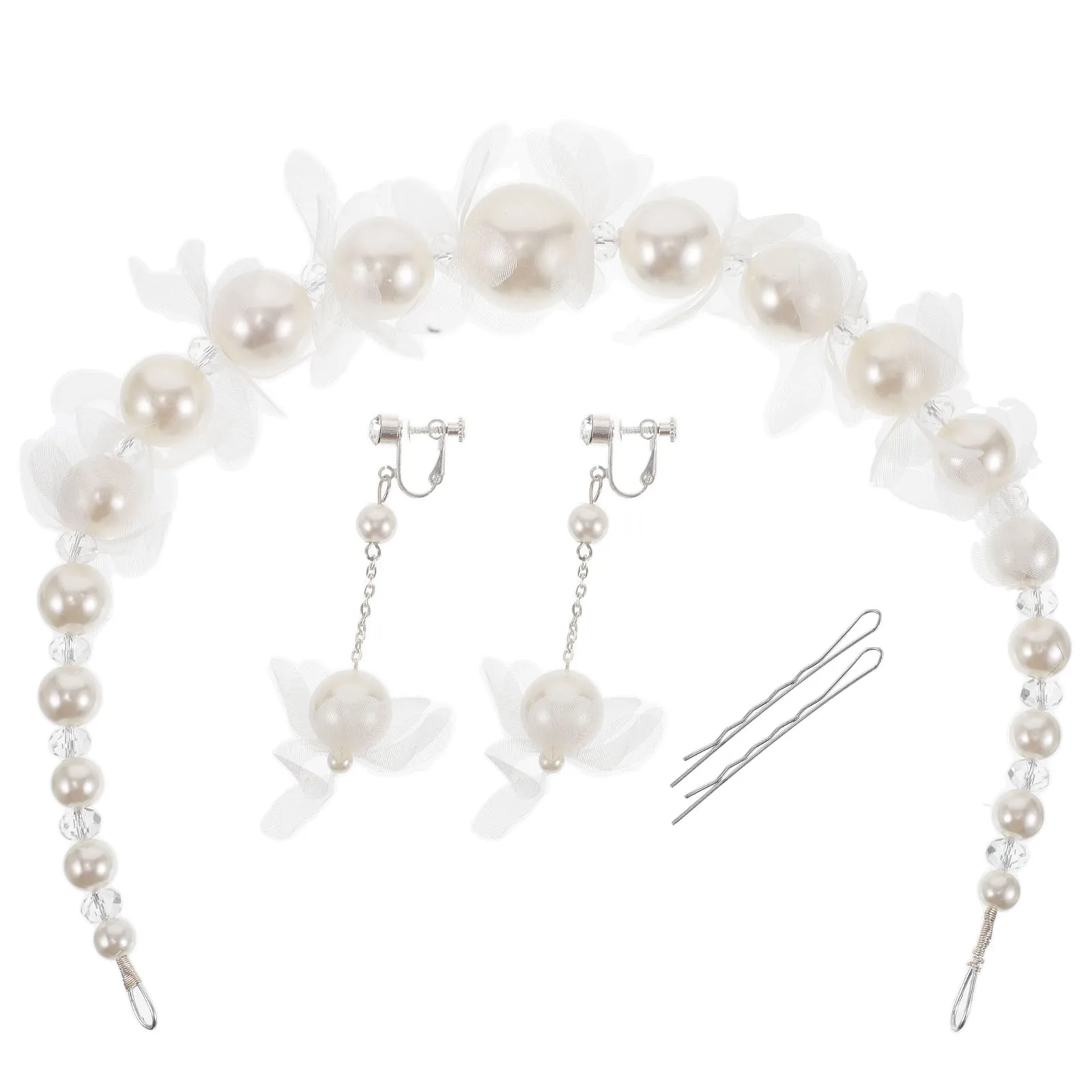 

1 Set Pearl Bridal Headpiece Wedding Hair Accessories Elegant Durable Secure Bridesmaid Hairpiece Romantic Refined Party Evening