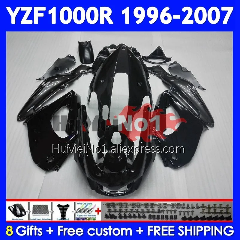 Thunderace For YAMAHA YZF 1000R YZF1000R 1996 1997 Black grey 1998 1999 2000 2001 353No.10 YZF-1000R 02 03 04 05 06 07 Fairing