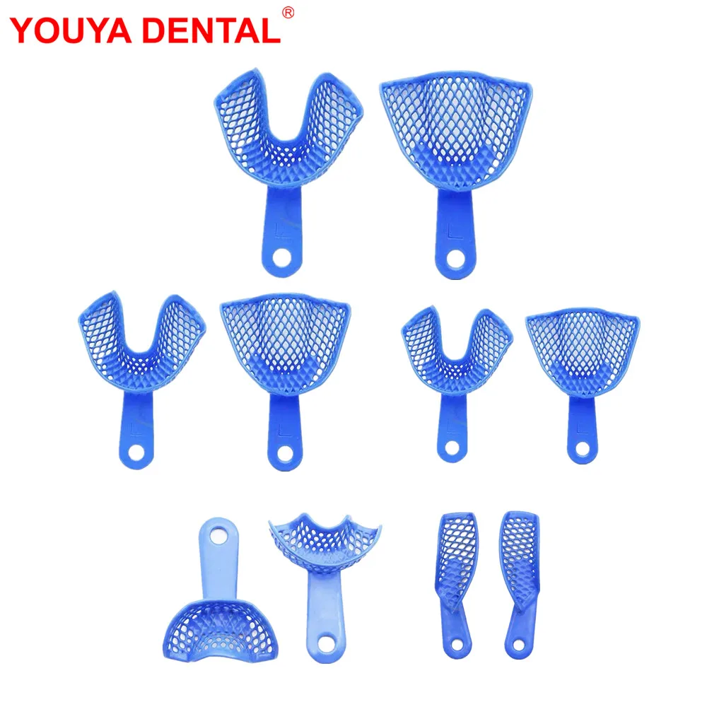 2pcs Dental Impression Trays Plastic Teeth Tray Holder Denture Model Autoclavable Dentist Tools Dentistry Oral Hygiene Materials