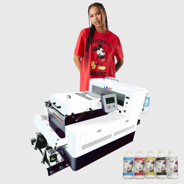 LEAF Direct to Film A3 T-shirt Printing Machine With 2 pcs XP600 Printheads