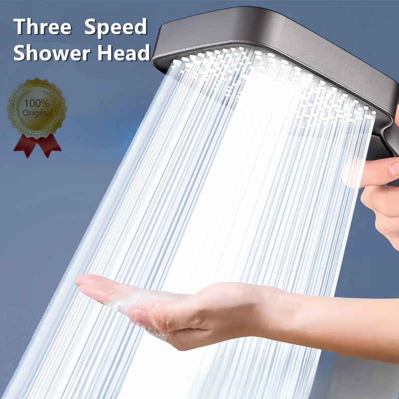 13CM Large Panel 3 Modes Shower Head High Pressure Water Massage Shower Head With Filter Element Bathroom Accessories New 2024