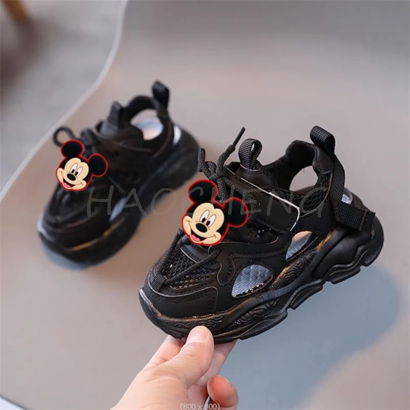 Summer Mickey Minnie Children Sandals Breathable Boys Soft Comfortable Toddler Shoes Outdoor Beach Kids Lightweight Sandal