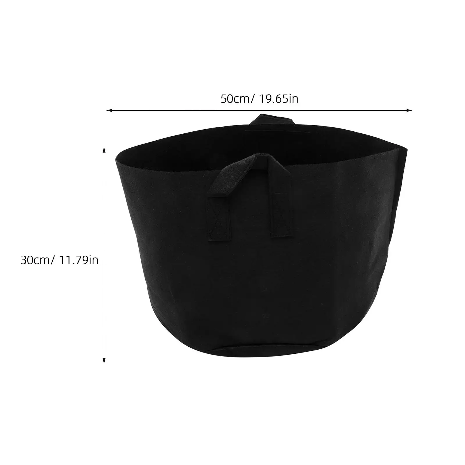 2 Pcs 15 Gallon Black Thick Fabric Potato Planting Bags 50x30CM Breathable Grow Bags for Potatoes Carrots Tomatoes Vegetable