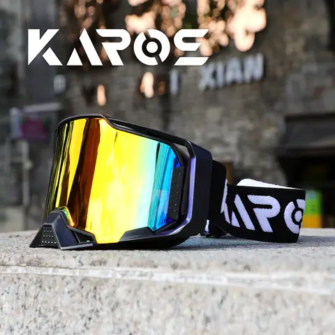Karos Men's Moto Cross Riding Glasses Motorcycle Sunglasses Off-road Helmet Goggles Outdoor Sports Dirt Bike Accessories