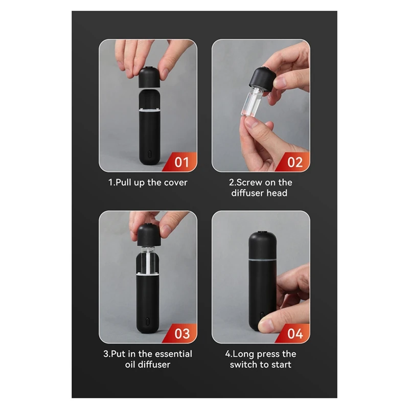 Auto Aroma Diffusor Mini USB Aufladbare Duft Maschine Duft Öl Auto Lufterfrischer Ätherisches Öl Diffusor Vent Clip