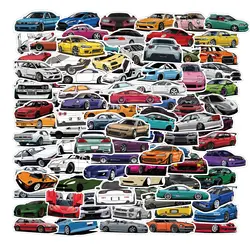 50/100PCS Retrofit Racing JDM Stickers Car Motorcycle Laptop Guitar Waterproof Cool Sticker Graffiti Decal Classic Kid Toy