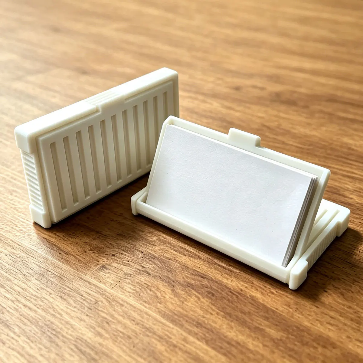 3D Printed One-Piece Business Card Holder, Foldable Business Card Stand, Desktop Storage and Display Two-In-One Business Tool