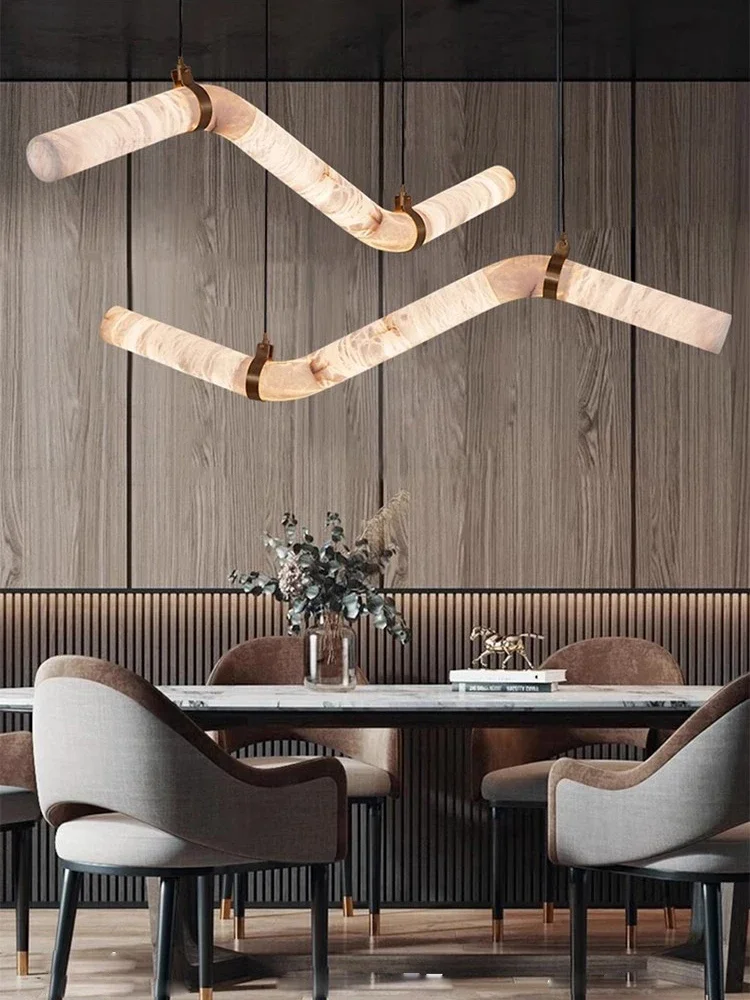 Dimmable LED 2025 Top Fashion Resin Material Design DIY Chandelier Restaurant Indoor Lighting