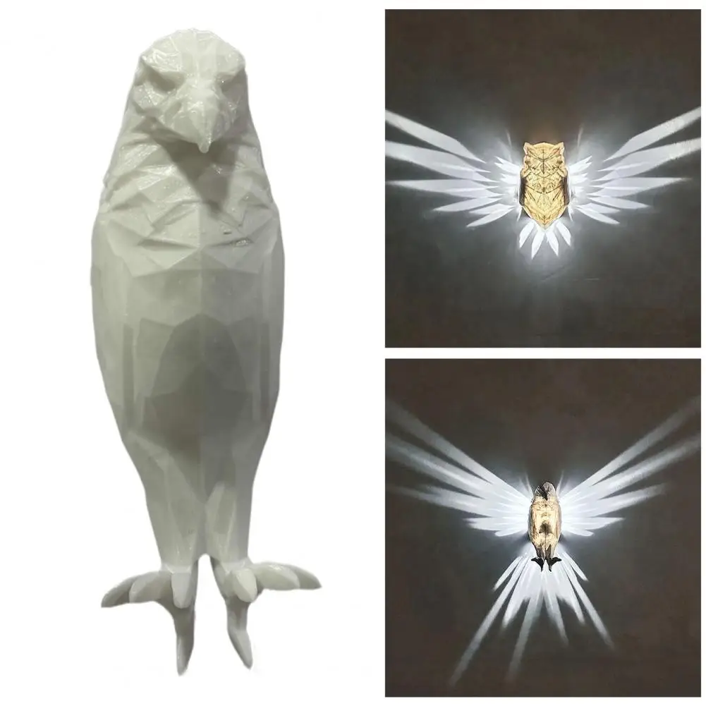 3D Animal Owl LED Night Lamp Wall Night Light Soft Lighting LED Wall Light Wall Mount Corridors Stairs LED Lamp Home Decor