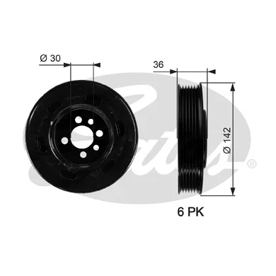 Store code: TVD1009 for the crankshaft pulley BORA CADDY III GOLF IV JETTA III GOLF IV JETTA III PASSAT POLO POLO TOURAN T5 1.8