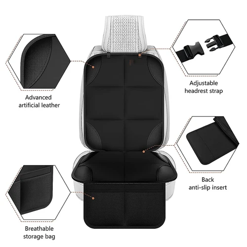 Imagen 2 del producto Cojín antideslizante para asiento de bebé, alfombrilla de asiento de seguridad para niños, funda protectora Universal antiarañazos para asiento de coche, impermeable, Oxford
