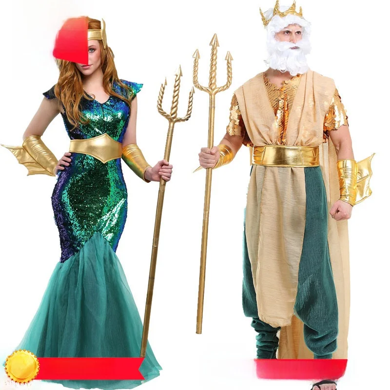 大人用ハロウィンコスチューム カップル ファラオ 女王 古代美王 戦神 パフォーマンス衣装 エジプト王 女王服