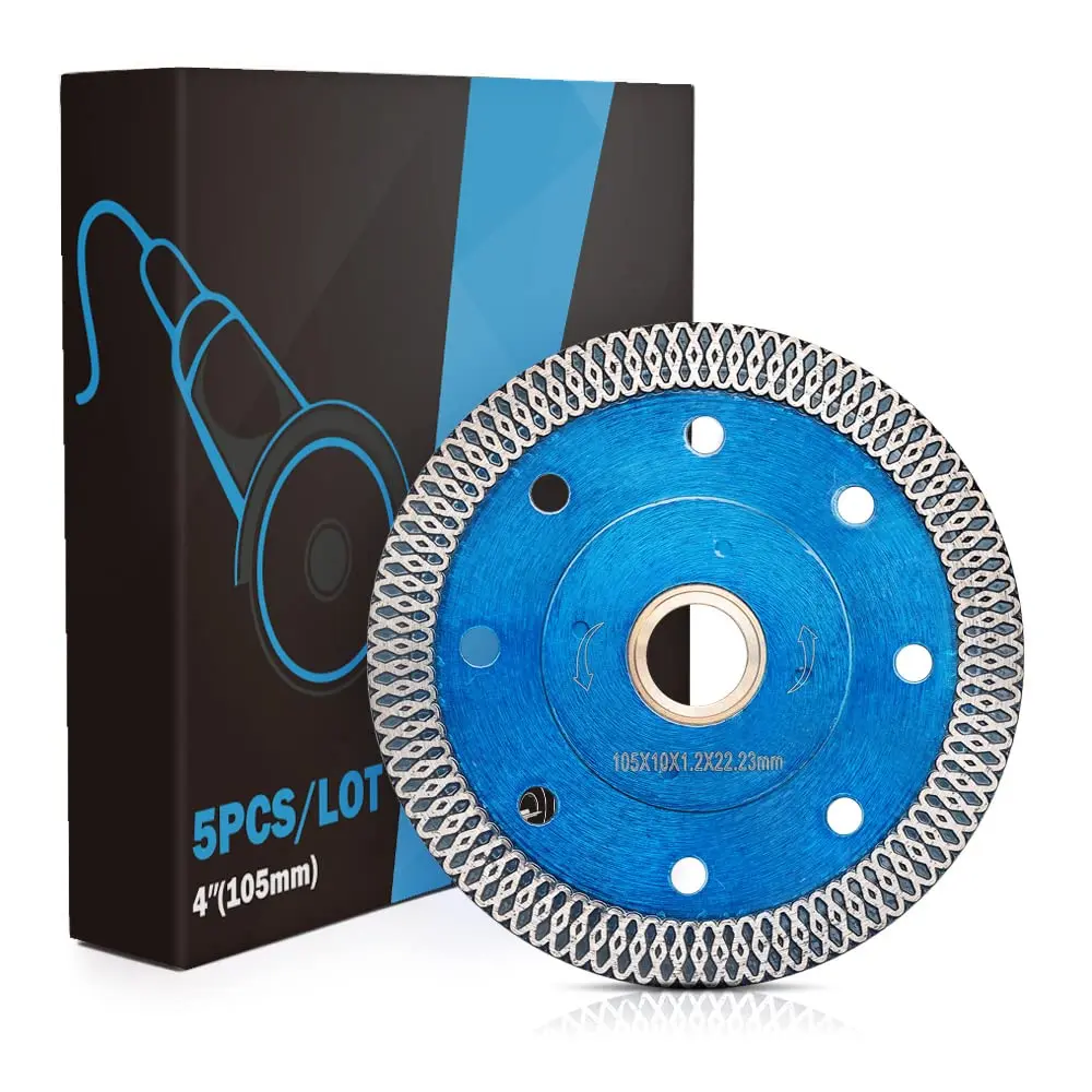 5피스 초박형 4인치 다이아몬드 블레이드 세트 (포세린, 화강암 및 대리석 절단용)