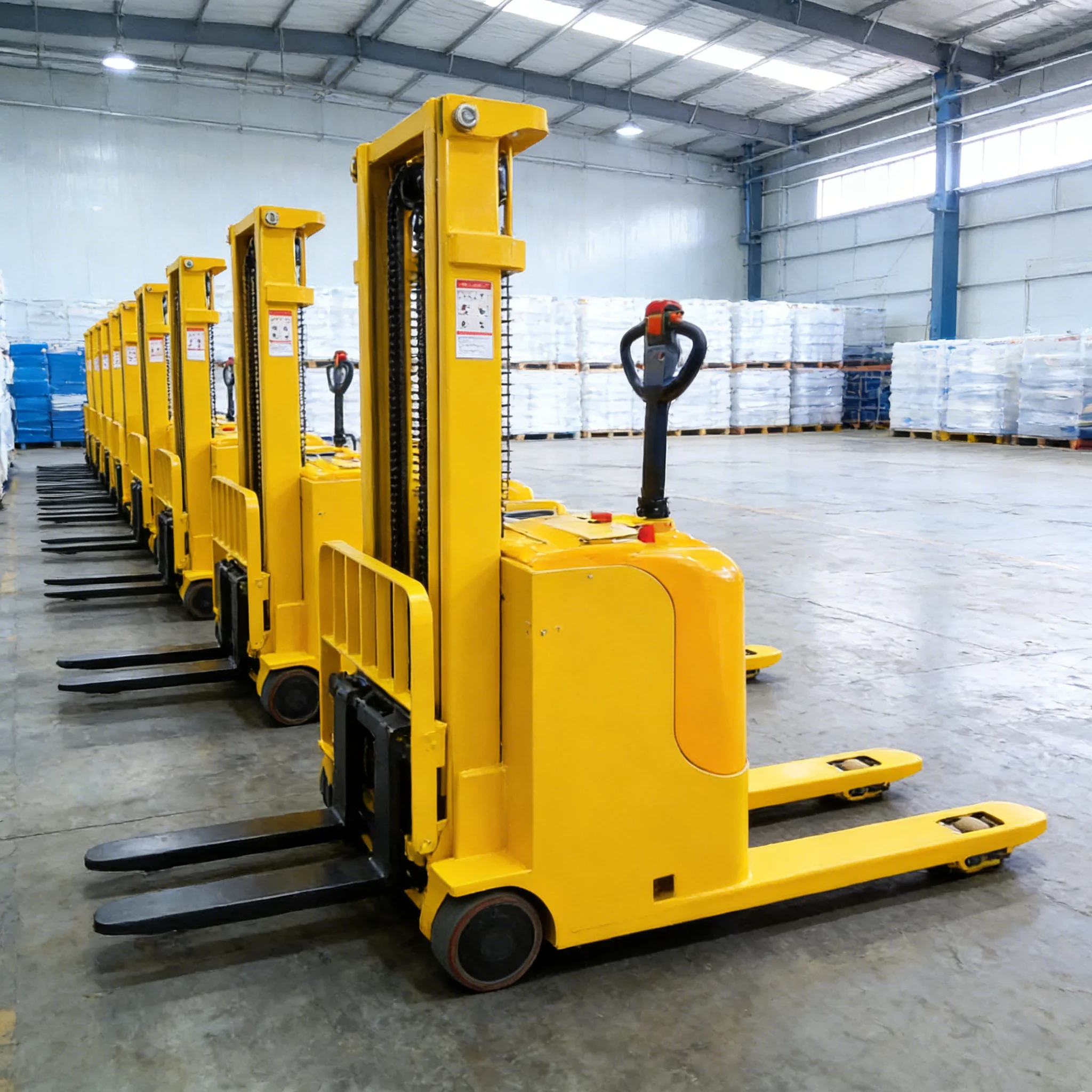 Electric Walkie Stacker 1 Ton 2.5m High Lift Ergonomic Handle Control For Smooth Warehouse Operation Workflows