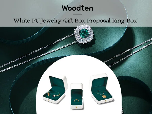 Oirlv Luxuriöse Romantische Leder-Schmuckgeschenkbox Ringbox Halskettenbox Ringverpackung Aufbewahrungsbox Ring-Organizer für Hochzeitsdekoration – Detail 6