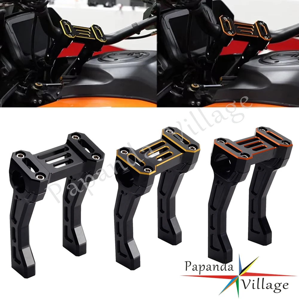 

Handlebar Pullback Riser Offset Backward Bar w/ Top Clamp Cover Kit For Harley Pan America 1250 Special RA1250S RA1250 2021-2024