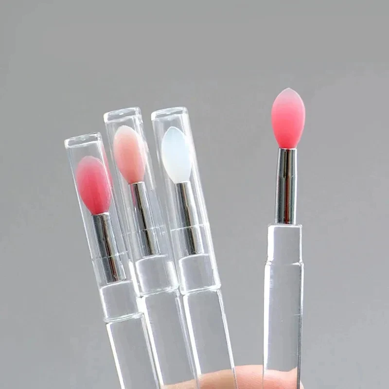 1/2/4pcs Nail Arts Silicone Applicator Sticks Reusable Chrome Glitter New Easy-Daub Pigment Silicone Nail Brush
