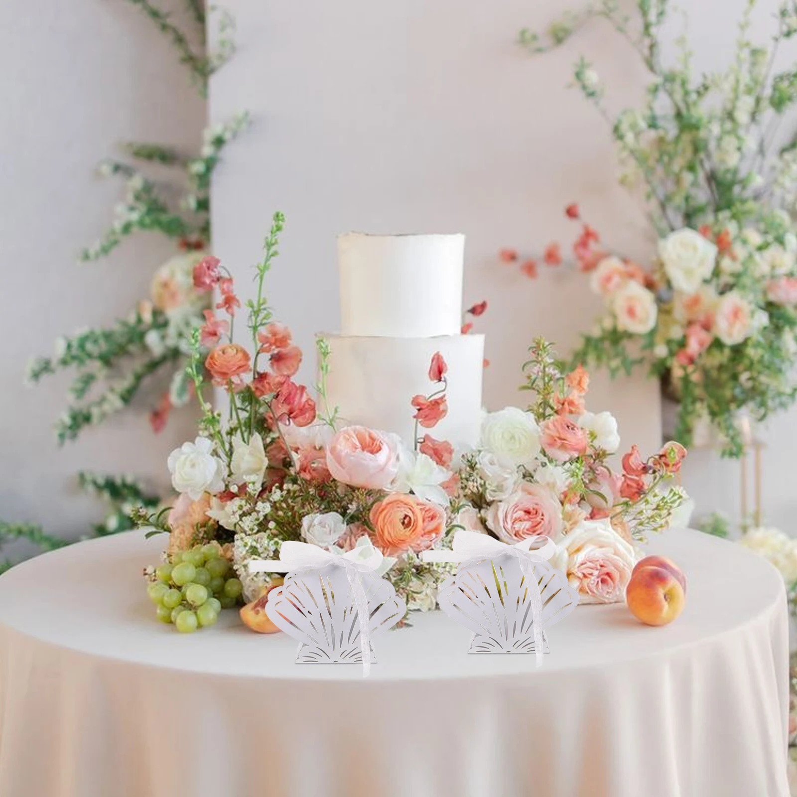 

25 Pcs with Shell Candy Box Party Container Convenient Birthday Supplies Banquet