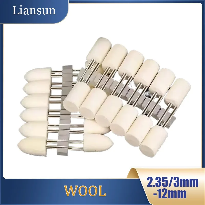 

Wool Polishing Head 2.35mm/3-Axis Shank Jade Mirror-Finish Polishing Head Rotary Polishing Tool for Watches and Jewelry