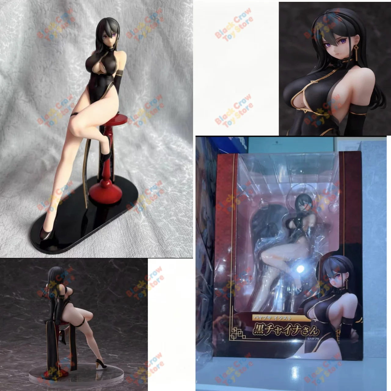 In Stock UnionCreative UC Miss Black Cheongsam Model Beautiful Young Girl Action Anime Figure Model Toys Sexy Desktop Ornaments