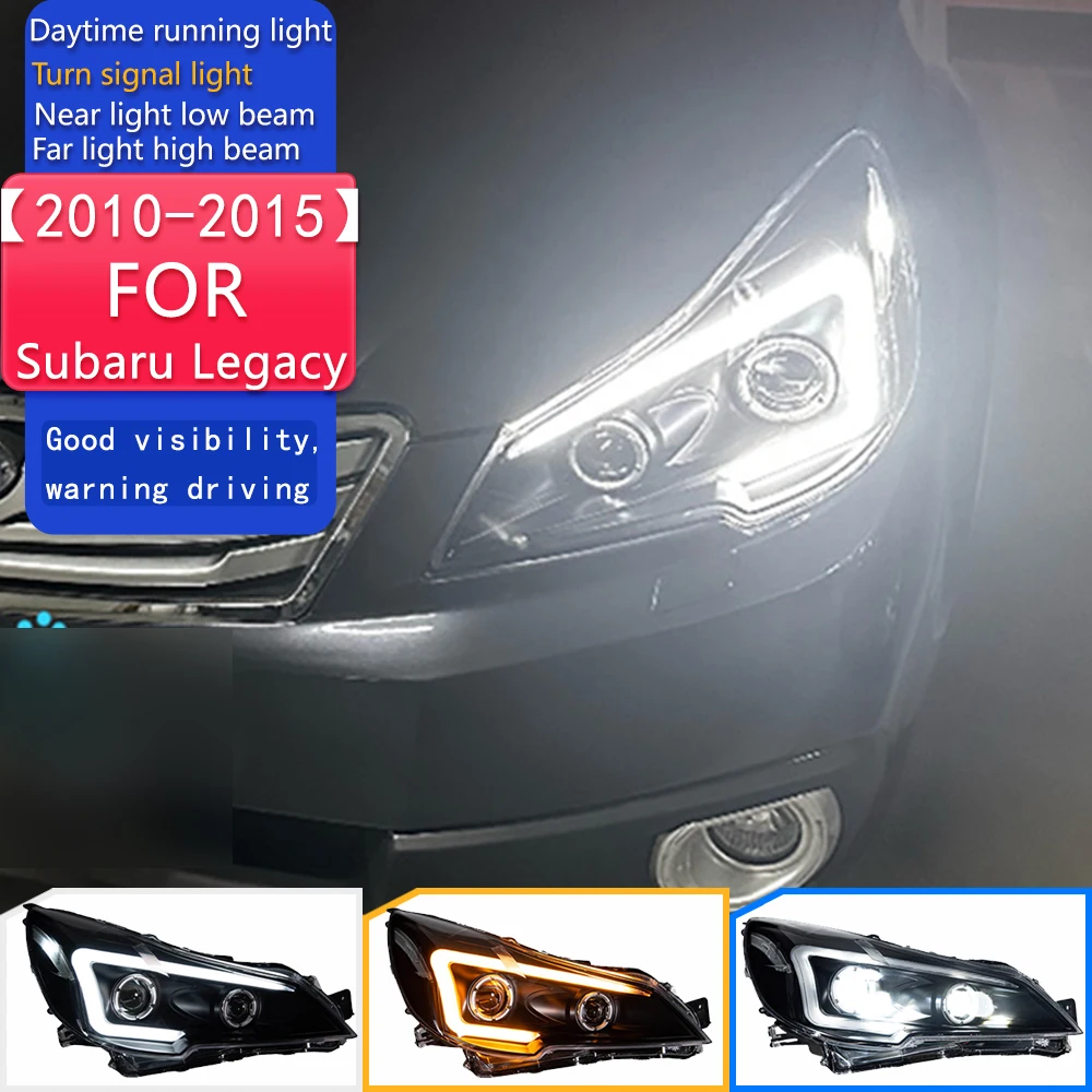 Car Styling Head Lamp for Subaru Legacy LED Headlight 2010-2015 Headlights Outback DRL Turn Signal High Beam Auto Accessories