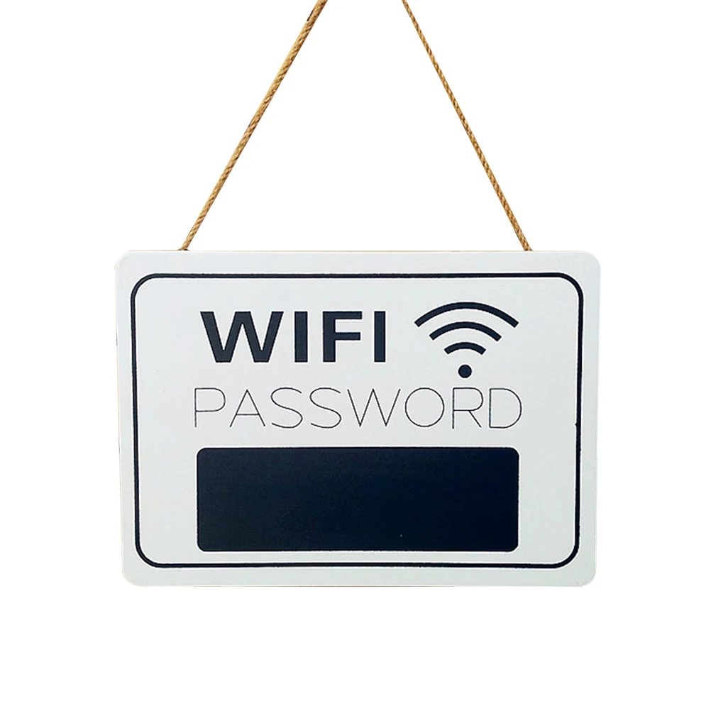 

Wooden Door Plate Wifi Password Sign Decorative Plaque for Home Hotels Vacation Rentals Sturdy Hanging Rope Use Wall