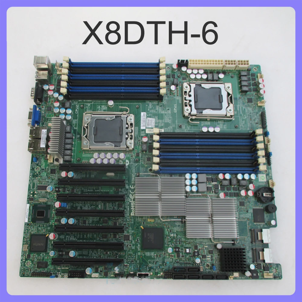 LGA1366 DDR3 Xeon ServerBoard 5600/5500 Series For Supermicro Dual Motherboard X8DTH-6