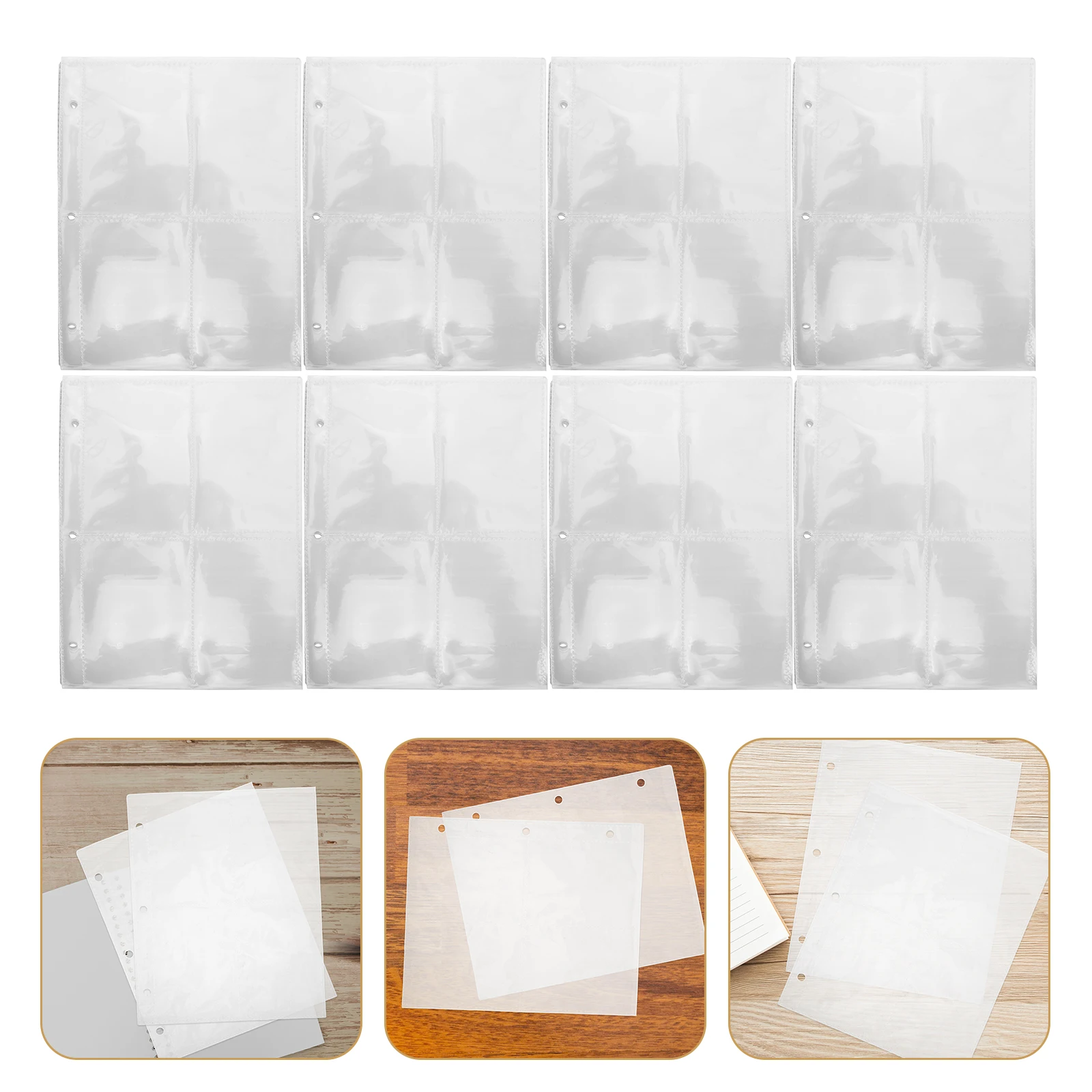 

50 Pcs Card Cover Baseball Storage Sleeves Refill for Football Cards Binder Trading Pp