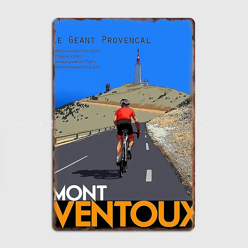Mont Ventoux Vintage Posters Wall Art Metal Plaques Tin Sign Interior Home Room Decoration Kitchen Wall Decor