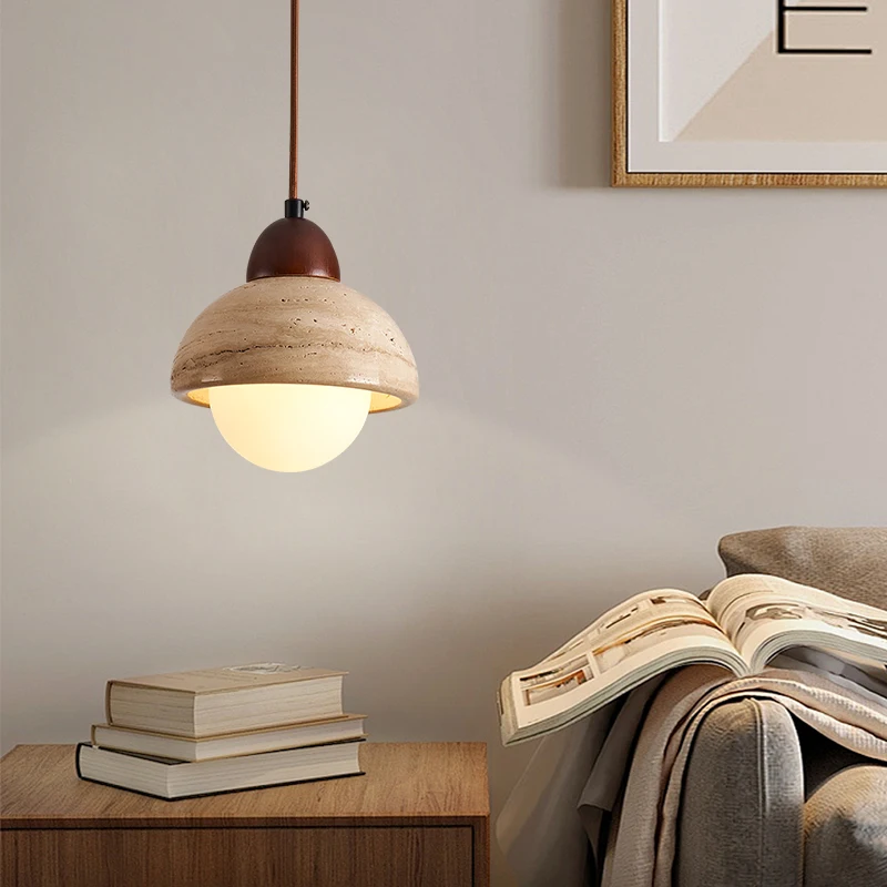 Japanese Style Bedroom Bedside Pendant Lamps Creative Cream Famous Lodging Retro Nordic Restaurant Small Hanging Lights 85-265V