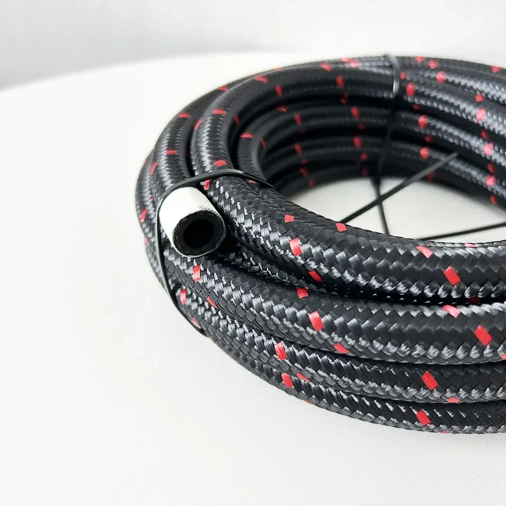 AN4~AN20 Nylon Braided Stainless Steel Fuel Hose Brake Line Hose For Racing Motorcycle Hose Oil Gas Cooler Hose Modifying Hose