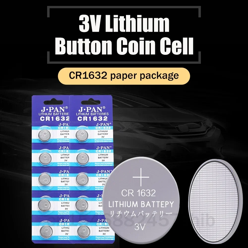 CR1632 CR 1632 3V 15mAh Lithium Battery DL1632 BR1632 Button Coin Cell For Car Remote Control Calculator Watch Scale Motherboard