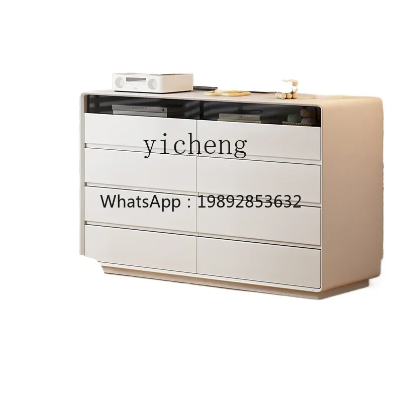 D1solid wood bucket cabinet  modern simple living room bedroom storage dining side cabinet light luxury bedside storage cabinet
