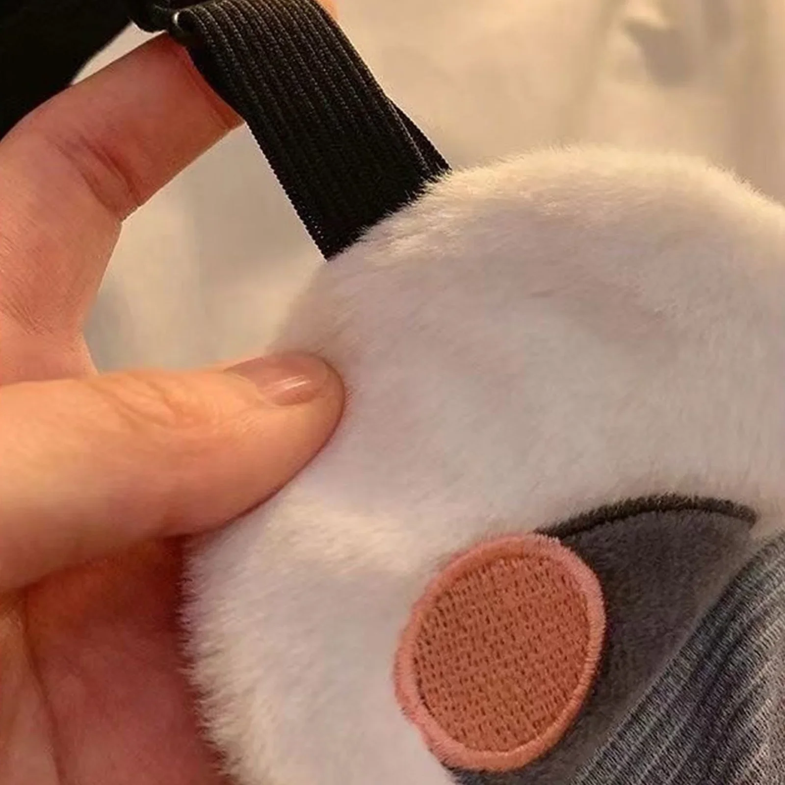 Cute Animal Sleeping Mask Soft Plush Blindfold Cute Rabbit Panda Rabbit, Duck Eye Cover Eyeshade for Kids Teens Girls Women